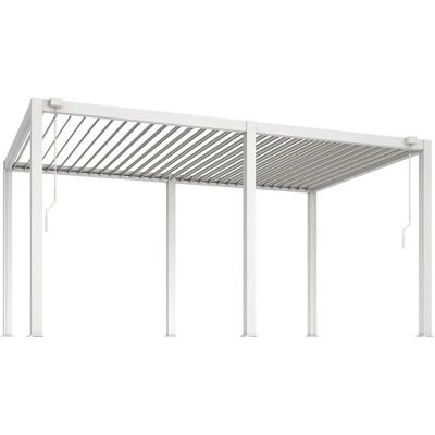 Unique Casetta Per Terrazzo Bioclimatica Autoportante In Alluminio Con Lamelle Orientabili 15 M² Bianco - Amalfi Unique Casetta Per Terrazzo Bioclimatica Autoportante In Alluminio Con Lamelle Orientabili 15 M² Bianco - Amalfi