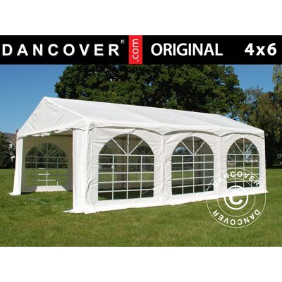 DANCOVER Tendone Gazebo Per Feste Original 4x6m Pvc 900, "arched", Bianco DANCOVER Tendone Gazebo Per Feste Original 4x6m Pvc 900, "arched", Bianco