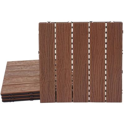 HEGELE Piastrelle Pavimentazione Da Esterno Hhg-167 Wpc 1mq, 4 Pezzi 50x50cm Marrone Scuro HEGELE Piastrelle Pavimentazione Da Esterno Hhg-167 Wpc 1mq, 4 Pezzi 50x50cm Marrone Scuro
