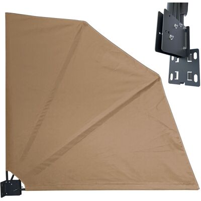 QUICK-STAR - Sichtschutz Fächer 140 X 140 Cm Easy Mount Beige Balkon Trennwand Windschutz Sonnenschutz QUICK-STAR - Sichtschutz Fächer 140 X 140 Cm Easy Mount Beige Balkon Trennwand Windschutz Sonnenschutz