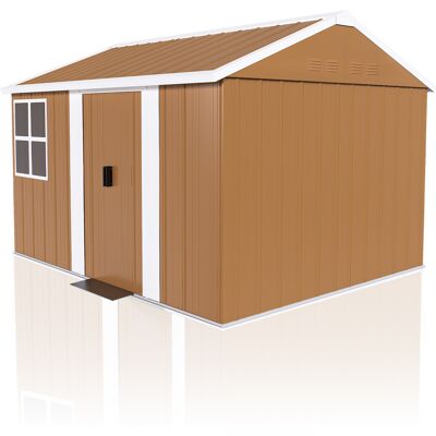 KELLANY Casetta Da Giardino In Acciaio 300x240cm – Capanno In Metallo Resistente Alle Intemperie Con Finestre, Porta Chiudibile E Ventilazione, Senza Pavimento – Ideale Per Lo Stoccaggio Di Attrezzi Da Giardi KELLANY Casetta Da Giardino In Acciaio 300x240cm – Capanno In Metallo Resistente Alle Intemperie Con Finestre, Porta Chiudibile E Ventilazione, Senza Pavimento – Ideale Per Lo Stoccaggio Di Attrezzi Da Giardi