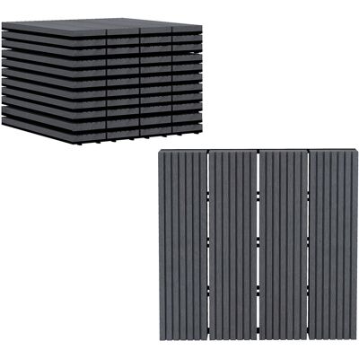BEYAMIS Set Di 11 Piastrelle Antiscivolo Ad Incastro Per Esterni, In Hdpe Riciclato, 30x30x2,2 Cm, Grigie. BEYAMIS Set Di 11 Piastrelle Antiscivolo Ad Incastro Per Esterni, In Hdpe Riciclato, 30x30x2,2 Cm, Grigie.