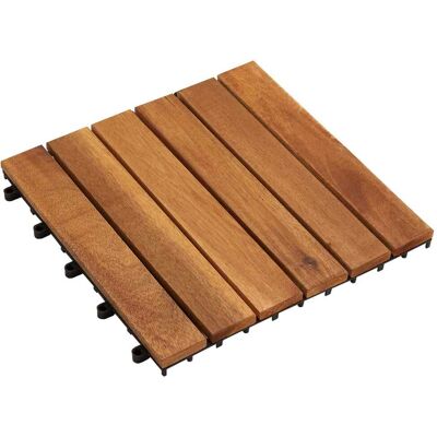 VIDAXL Piastrella Per Decking 10 Pz Marrone 30 X 30 Cm Legno Di Acacia VIDAXL Piastrella Per Decking 10 Pz Marrone 30 X 30 Cm Legno Di Acacia