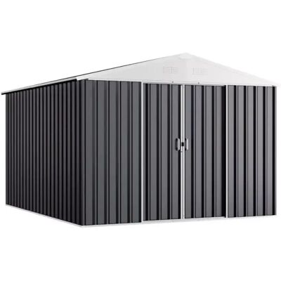DOMUS Casetta Da Giardino "xl New" In Metallo Grigio Con Porte Scorrevoli 267x300x194 Cm DOMUS Casetta Da Giardino "xl New" In Metallo Grigio Con Porte Scorrevoli 267x300x194 Cm
