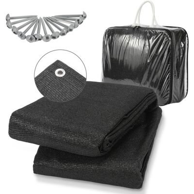 HENGDA Swanew Tappeto Da Esterno Tappeto Da Tenda Tappeto Da Viaggio Da Campeggio Tappeto Da Gazebo Per Caravanna 300x300cm Nero HENGDA Swanew Tappeto Da Esterno Tappeto Da Tenda Tappeto Da Viaggio Da Campeggio Tappeto Da Gazebo Per Caravanna 300x300cm Nero