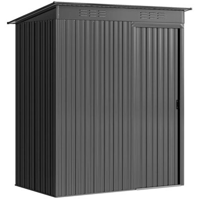 HELLOSHOP26 Casetta Da Giardino 159 X 106 X 181 Cm Porta Scorrevole Aerazione Antiruggine Finitura Opaca Contemporanea In Metallo Grigio Scuro 210005599 HELLOSHOP26 Casetta Da Giardino 159 X 106 X 181 Cm Porta Scorrevole Aerazione Antiruggine Finitura Opaca Contemporanea In Metallo Grigio Scuro 210005599