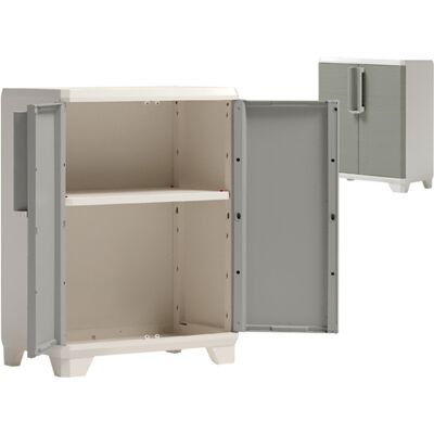 Armadio basso Linear Wood da esterno e interno - Armadio di stoccaggio Armadio basso Linear Wood da esterno e interno - Armadio di stoccaggio