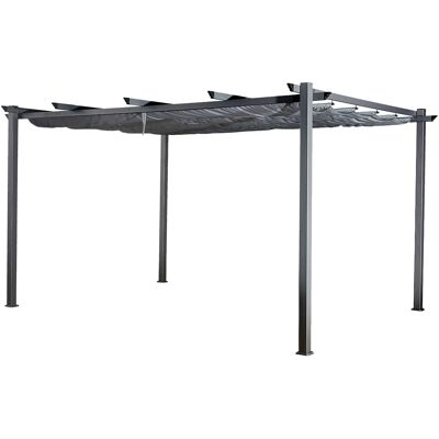 HAPPY GARDEN - Pergola Autoportante 3 × 4 M Cassis Grigio - Struttura In Alluminio HAPPY GARDEN - Pergola Autoportante 3 × 4 M Cassis Grigio - Struttura In Alluminio