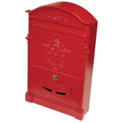 DOMUS Cassetta Posta Regia Alluminio Pressofuso Rosso Mm 260x90 H.mm 410 - 1 Pz DOMUS Cassetta Posta Regia Alluminio Pressofuso Rosso Mm 260x90 H.mm 410 - 1 Pz
