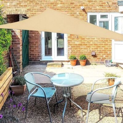 ABYSSE Vela Parasole Triangolare 3x3x3 M, Giallo Sabbia, Impermeabile, Protezione Uv 95%, Per Terrazza, Giardino, Campeggio, Feste, Piscina, Corde Incluse ABYSSE Vela Parasole Triangolare 3x3x3 M, Giallo Sabbia, Impermeabile, Protezione Uv 95%, Per Terrazza, Giardino, Campeggio, Feste, Piscina, Corde Incluse