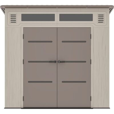 Unique Casetta Da Giardino In Resina Hdpe Beige E Marrone 6,5 M² Con Tetto Spiovente E Con Pavimento Spessore 22 Mm - Anteva Unique Casetta Da Giardino In Resina Hdpe Beige E Marrone 6,5 M² Con Tetto Spiovente E Con Pavimento Spessore 22 Mm - Anteva
