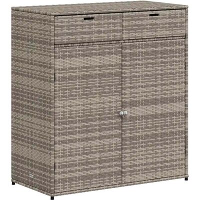 HELLOSHOP26 Mobile Contenitore Da Esterno 105 X 55 X 113 Cm Grande Capacità Resistente Agli Agenti Atmosferici Design Moderno Resina Intrecciata Grigia 020047438 HELLOSHOP26 Mobile Contenitore Da Esterno 105 X 55 X 113 Cm Grande Capacità Resistente Agli Agenti Atmosferici Design Moderno Resina Intrecciata Grigia 020047438