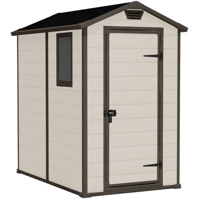 Keter Manor 4x6 - Casetta Da Giardino 130x198x192 Cm 1 Anta Per Deposito Attrezzi Fini-tura Effetto Legno Graffiato In Resina Beige Keter Manor 4x6 - Casetta Da Giardino 130x198x192 Cm 1 Anta Per Deposito Attrezzi Fini-tura Effetto Legno Graffiato In Resina Beige