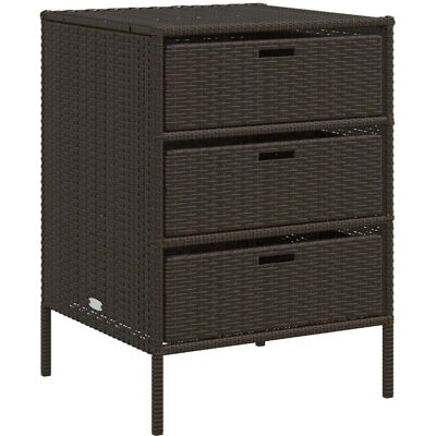 HELLOSHOP26 Mobile Contenitore Da Giardino Per Esterni 55 X 59 X 80 Cm Grande Capacità Resistente Resina Intrecciata Marrone 020047425 HELLOSHOP26 Mobile Contenitore Da Giardino Per Esterni 55 X 59 X 80 Cm Grande Capacità Resistente Resina Intrecciata Marrone 020047425