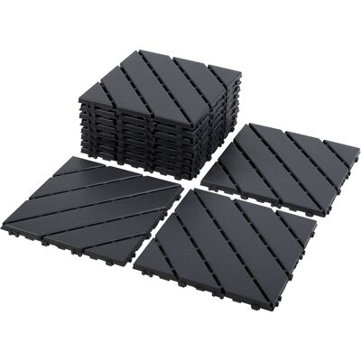 RANDACO 110 Piastrelle Per Patio Piastrelle Quadrate - Pannelli Di Giunzione Fai Da Te - Per Patio - Plastica - 30x30cm - 110 Pezzi/10 M² - Marrone RANDACO 110 Piastrelle Per Patio Piastrelle Quadrate - Pannelli Di Giunzione Fai Da Te - Per Patio - Plastica - 30x30cm - 110 Pezzi/10 M² - Marrone