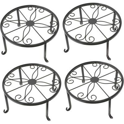 OEM Set Di 4 Supporti Per Piante In Metallo Per Uso Interno Ed Esterno, Porta Vasi Da Fiori, Supporti Bassi Per Decorazione Da Pavimento E Tavolo OEM Set Di 4 Supporti Per Piante In Metallo Per Uso Interno Ed Esterno, Porta Vasi Da Fiori, Supporti Bassi Per Decorazione Da Pavimento E Tavolo