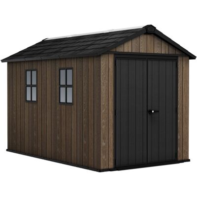 Keter Apex 7511/1175- Casetta Da Giardino 350x246x230 Cm 2 Ante Per Deposito Attrezzi Finitura Effetto Legno Evotech+ In Resina Marrone E Nero Keter Apex 7511/1175- Casetta Da Giardino 350x246x230 Cm 2 Ante Per Deposito Attrezzi Finitura Effetto Legno Evotech+ In Resina Marrone E Nero