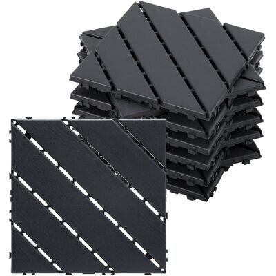 TOLLETOUR 88 Piastrelle Per Patio Piastrelle Quadrate - Pannelli Di Giunzione Fai Da Te - Per Patio - Plastica - 30x30cm - 88 Pezzi/8 M² - Marrone TOLLETOUR 88 Piastrelle Per Patio Piastrelle Quadrate - Pannelli Di Giunzione Fai Da Te - Per Patio - Plastica - 30x30cm - 88 Pezzi/8 M² - Marrone