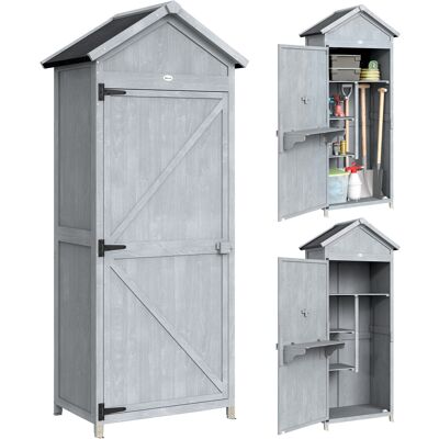 OEM Casetta In Legno, 77x52.5x178cm, Armadio Con Banco Lavoro Ribaltabile OEM Casetta In Legno, 77x52.5x178cm, Armadio Con Banco Lavoro Ribaltabile