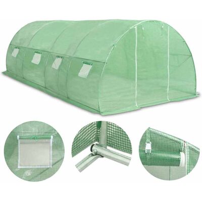 Serra 18m² vidaXL 600x300x200 cm - Verde - Struttura in Acciaio Serra 18m² vidaXL 600x300x200 cm - Verde - Struttura in Acciaio