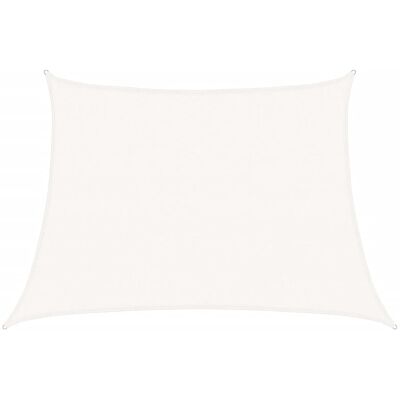 vidaXL Vela ombreggiante 4/5x3m Bianca Protezione UV Giardino vidaXL Vela ombreggiante 4/5x3m Bianca Protezione UV Giardino