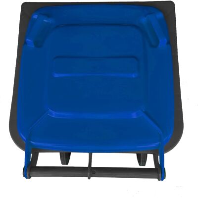 MOBIL PLASTIC Bidone Carrellato Per Raccolta Differenziata 120 Litri Bicolore - Fondo Grigio E Coperchio Blu - MOBIL PLASTIC Bidone Carrellato Per Raccolta Differenziata 120 Litri Bicolore - Fondo Grigio E Coperchio Blu -