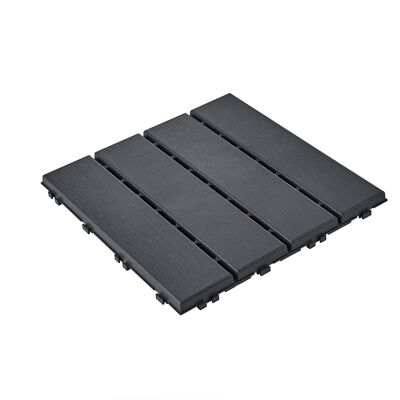 SOBUY Piastrelle Per Pavimento Esterno Con Sistema Di Incastro Rapido Nero 31x31x2cm Moderno Sda14-hg SOBUY Piastrelle Per Pavimento Esterno Con Sistema Di Incastro Rapido Nero 31x31x2cm Moderno Sda14-hg