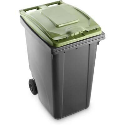 MOBIL PLASTIC Bidone Carrellato Per Raccolta Differenziata 360 Litri Bicolore - Fondo Grigio E Coperchio Verde Chiaro - MOBIL PLASTIC Bidone Carrellato Per Raccolta Differenziata 360 Litri Bicolore - Fondo Grigio E Coperchio Verde Chiaro -