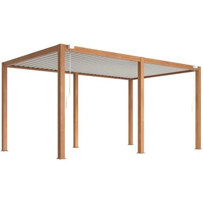 Unique Casetta Per Terrazzo Bioclimatica Autoportante Con Lamelle Orientabili 15 M² Naturale Scuro - Amalfi Unique Casetta Per Terrazzo Bioclimatica Autoportante Con Lamelle Orientabili 15 M² Naturale Scuro - Amalfi