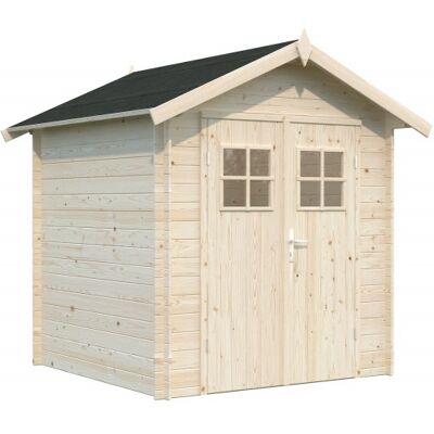 LOSA Casetta In Legno Grezzo 19 Mm 200x200 Cm Blockhouse Porta Doppia LOSA Casetta In Legno Grezzo 19 Mm 200x200 Cm Blockhouse Porta Doppia