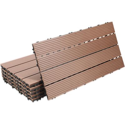 WOLKETON 42 Piastrelle Per Patio, Pavimentazione Per Esterni, Pavimentazione In Composito, 30x60 Cm, Balcone, Giardino, Marrone WOLKETON 42 Piastrelle Per Patio, Pavimentazione Per Esterni, Pavimentazione In Composito, 30x60 Cm, Balcone, Giardino, Marrone