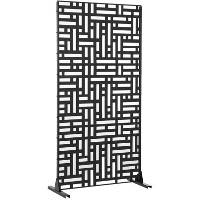 HELLOSHOP26 Parete Divisoria In Acciaio Zincato Per Interni Ed Esterni 180 X 90 X 40 Cm Nero 030009274 HELLOSHOP26 Parete Divisoria In Acciaio Zincato Per Interni Ed Esterni 180 X 90 X 40 Cm Nero 030009274