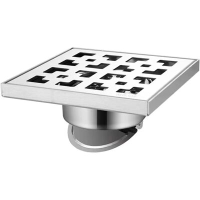 OEM Scarico A Pavimento In Acciaio Inox, Ad Alta Capacità, Deodorizzante, Di Forma Quadrata, Adatto Per Uso Esterno (10x10 Cm). OEM Scarico A Pavimento In Acciaio Inox, Ad Alta Capacità, Deodorizzante, Di Forma Quadrata, Adatto Per Uso Esterno (10x10 Cm).