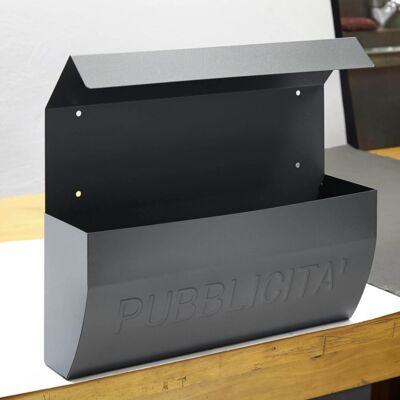 ARREGUI Cassetta Portapubblicità Con Tetto, In Acciaio Verniciato Grigio Scuro ARREGUI Cassetta Portapubblicità Con Tetto, In Acciaio Verniciato Grigio Scuro