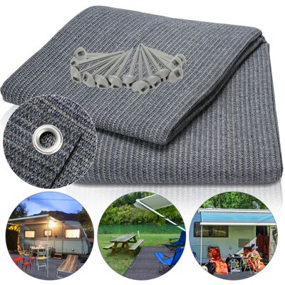 HENGDA Swanew Tappeto Da Esterno Tappeto Da Tenda Tappeto Da Viaggio Da Campeggio Tappeto Da Gazebo Per Caravanna 250x250cm Blu-grigio HENGDA Swanew Tappeto Da Esterno Tappeto Da Tenda Tappeto Da Viaggio Da Campeggio Tappeto Da Gazebo Per Caravanna 250x250cm Blu-grigio