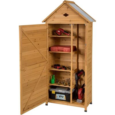 COSTWAY Armadio Da Esterno In Legno, Portastrumenti, Casetta Da Giardino Per Attrezzi 177 X 80 X 45 Cm - COSTWAY Armadio Da Esterno In Legno, Portastrumenti, Casetta Da Giardino Per Attrezzi 177 X 80 X 45 Cm -