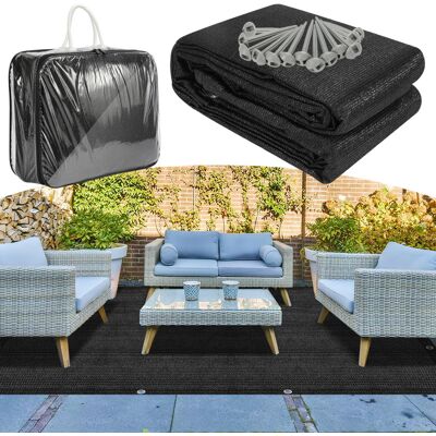 HENGDA Swanew Tappeto Da Esterno Tappeto Da Tenda Tappeto Da Viaggio Da Campeggio Tappeto Da Gazebo Per Caravanna 250x250cm Nero HENGDA Swanew Tappeto Da Esterno Tappeto Da Tenda Tappeto Da Viaggio Da Campeggio Tappeto Da Gazebo Per Caravanna 250x250cm Nero