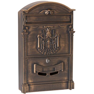 ARREGUI Cassetta Postale Individuale Di Stile Classico In Alluminio, Cassetta Della Posta Da Parete Decorativa, Dimensione M (din A4 E Riviste) Bronzo ARREGUI Cassetta Postale Individuale Di Stile Classico In Alluminio, Cassetta Della Posta Da Parete Decorativa, Dimensione M (din A4 E Riviste) Bronzo
