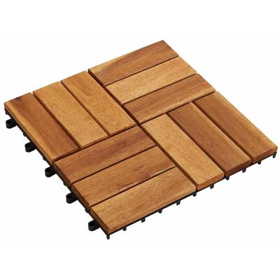VIDAXL Piastrella Per Decking 10 Pz Marrone 30 X 30 Cm Legno Di Acacia VIDAXL Piastrella Per Decking 10 Pz Marrone 30 X 30 Cm Legno Di Acacia