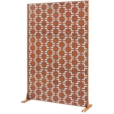 HELLOSHOP26 Parete Divisoria Per Uso Esterno E Interno 180 X 120 X 40 Cm Acciaio Zincato Marrone Ruggine 030009269 HELLOSHOP26 Parete Divisoria Per Uso Esterno E Interno 180 X 120 X 40 Cm Acciaio Zincato Marrone Ruggine 030009269