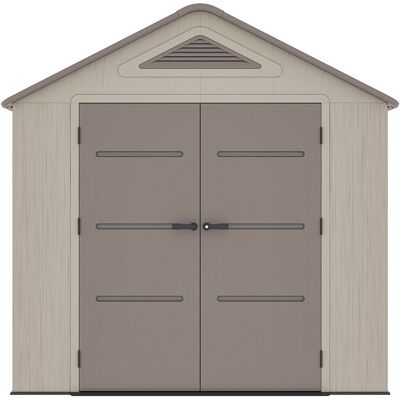 Unique Casetta Da Giardino In Resina Hdpe Beige E Marrone 6,15 M² Con Pavimento Spessore 22mm - Anteva Unique Casetta Da Giardino In Resina Hdpe Beige E Marrone 6,15 M² Con Pavimento Spessore 22mm - Anteva