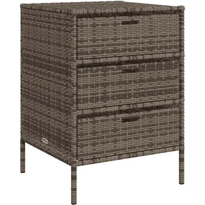HELLOSHOP26 Pratico Mobiletto Da Giardino Con 3 Cassetti 55 X 59 X 80 Cm Design Moderno In Resina Intrecciata Grigia 020047426 HELLOSHOP26 Pratico Mobiletto Da Giardino Con 3 Cassetti 55 X 59 X 80 Cm Design Moderno In Resina Intrecciata Grigia 020047426