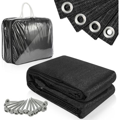 HENGDA Swanew Tappeto Da Esterno Tappeto Da Tenda Tappeto Da Viaggio Da Campeggio Tappeto Da Gazebo Per Caravanna 250x500cm Nero HENGDA Swanew Tappeto Da Esterno Tappeto Da Tenda Tappeto Da Viaggio Da Campeggio Tappeto Da Gazebo Per Caravanna 250x500cm Nero