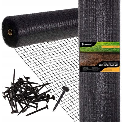 SPRINGOS Rete Per Talpe Contro Talpe Forte Premium 2x200m 45g Resistente +piolini SPRINGOS Rete Per Talpe Contro Talpe Forte Premium 2x200m 45g Resistente +piolini