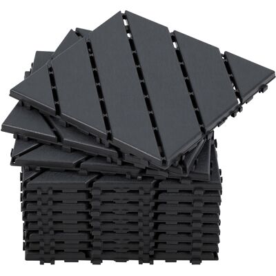 WOLKETON 88 Piastrelle Per Patio Piastrelle Quadrate - Pannelli Di Giunzione Fai Da Te - Per Patio - Plastica - 30x30cm - 88 Pezzi/8 M² - Marrone WOLKETON 88 Piastrelle Per Patio Piastrelle Quadrate - Pannelli Di Giunzione Fai Da Te - Per Patio - Plastica - 30x30cm - 88 Pezzi/8 M² - Marrone