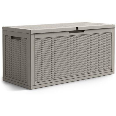 AKORD Baule Da Giardino Impermeabile 340l Contenitore Esterno Balcone Terrazzo In Plastica Polipropilene Grigio AKORD Baule Da Giardino Impermeabile 340l Contenitore Esterno Balcone Terrazzo In Plastica Polipropilene Grigio