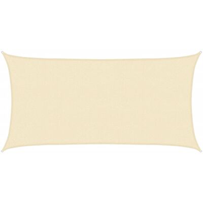 Vela parasole vidaXL 2x3,5 m Crema Protezione UV HDPE Vela parasole vidaXL 2x3,5 m Crema Protezione UV HDPE