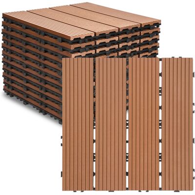 JIUBIAZ Piastrelle Per Patio, Piastrelle In Legno Ad Incastro, Piastrelle Per Pavimento 30 X 30 Cm Per Giardino E Patio, 44 Pezzi JIUBIAZ Piastrelle Per Patio, Piastrelle In Legno Ad Incastro, Piastrelle Per Pavimento 30 X 30 Cm Per Giardino E Patio, 44 Pezzi