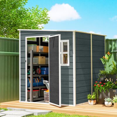 PZCC Casetta Da Giardino 2,89 M², Casetta Portautensili Effetto Legno, 3 Finestre, Ventilazione, Pavimento, Serratura, Guanti, 182 X 182 X 196 Cm PZCC Casetta Da Giardino 2,89 M², Casetta Portautensili Effetto Legno, 3 Finestre, Ventilazione, Pavimento, Serratura, Guanti, 182 X 182 X 196 Cm