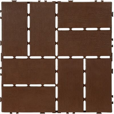 JIUBIAZ Piastrelle Per Decking, 22 Pezzi 30x30cm, Piastrelle In Plastica Ad Incastro, Posa Rapida, Piastrelle Effetto Legno Antracite JIUBIAZ Piastrelle Per Decking, 22 Pezzi 30x30cm, Piastrelle In Plastica Ad Incastro, Posa Rapida, Piastrelle Effetto Legno Antracite